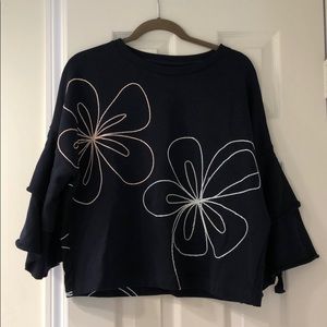 Parker flower sweatshirt top